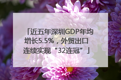近五年深圳GDP年均增长5.5%，外贸出口连续实现“32连冠”