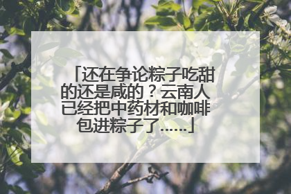 还在争论粽子吃甜的还是咸的？云南人已经把中药材和咖啡包进粽子了……