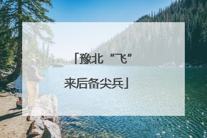 豫北“飞”来后备尖兵