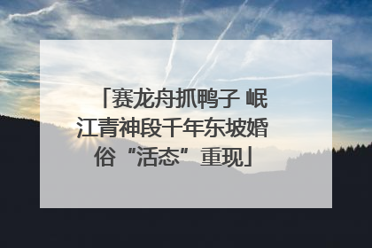 赛龙舟抓鸭子 岷江青神段千年东坡婚俗“活态”重现
