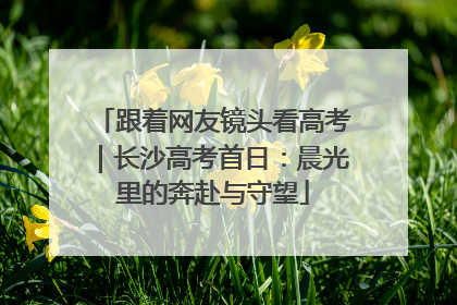 跟着网友镜头看高考｜长沙高考首日：晨光里的奔赴与守望