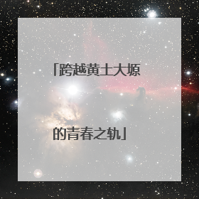 跨越黄土大塬的青春之轨