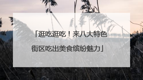 逛吃逛吃！来八大特色街区吃出美食缤纷魅力