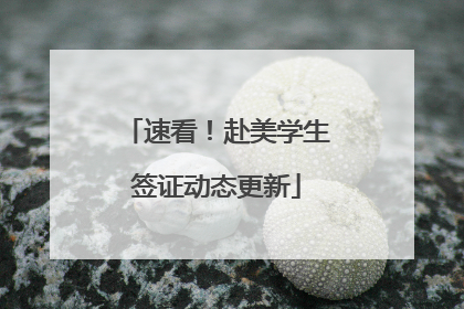速看！赴美学生签证动态更新