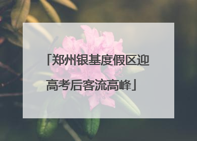 郑州银基度假区迎高考后客流高峰