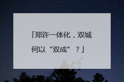 郑许一体化，双城何以“双成”？