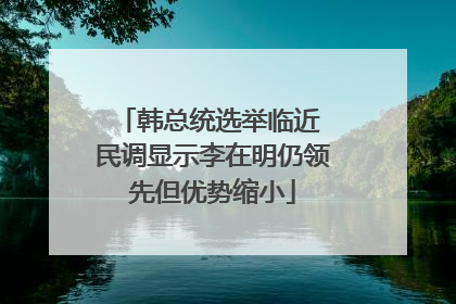 韩总统选举临近 民调显示李在明仍领先但优势缩小