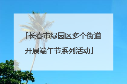 长春市绿园区多个街道开展端午节系列活动