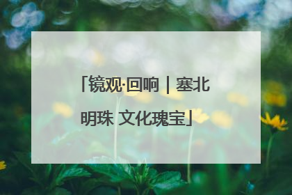 镜观·回响｜塞北明珠 文化瑰宝