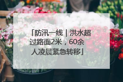 防汛一线｜洪水超过路面2米，60余人凌晨紧急转移