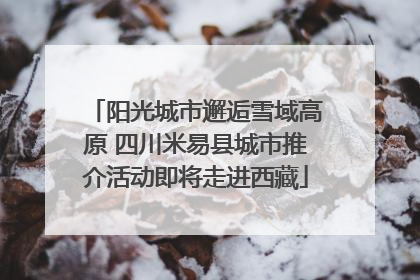 阳光城市邂逅雪域高原 四川米易县城市推介活动即将走进西藏