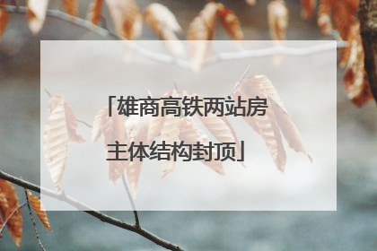 雄商高铁两站房主体结构封顶
