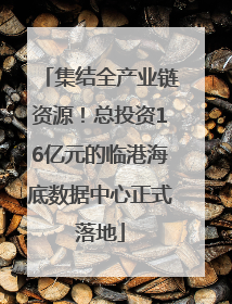集结全产业链资源！总投资16亿元的临港海底数据中心正式落地