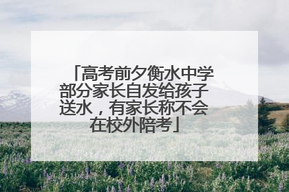 高考前夕衡水中学部分家长自发给孩子送水，有家长称不会在校外陪考