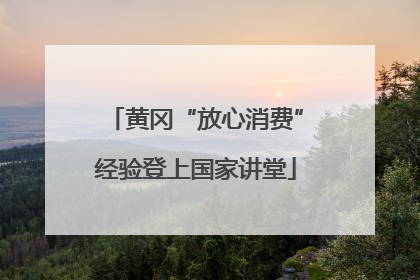 黄冈“放心消费”经验登上国家讲堂