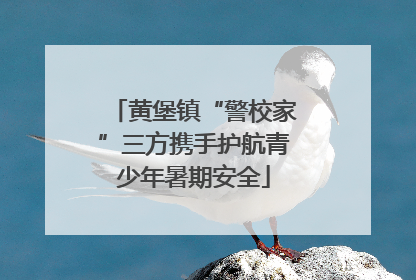 黄堡镇“警校家”三方携手护航青少年暑期安全