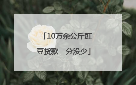 10万余公斤豇豆货款一分没少