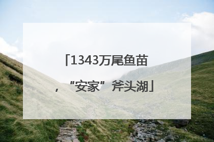 1343万尾鱼苗，“安家”斧头湖