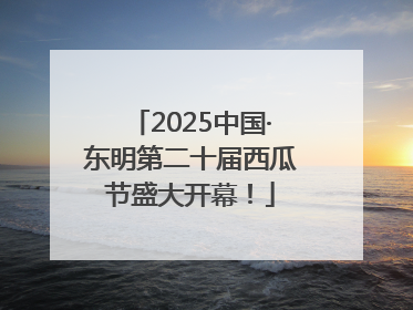 2025中国·东明第二十届西瓜节盛大开幕！