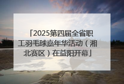 2025第四届全省职工羽毛球嘉年华活动（湘北赛区）在益阳开幕