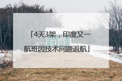 4天3架，印度又一航班因技术问题返航