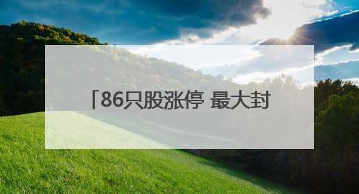 86只股涨停 最大封单资金4.03亿元