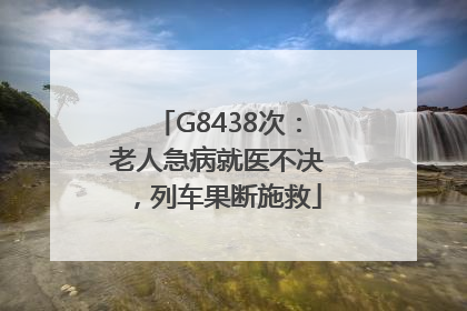 G8438次：老人急病就医不决，列车果断施救